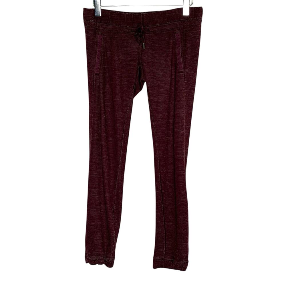 Lululemon 4 Womens Heather Red Pull On Lounge Jogger Pants Drawstring